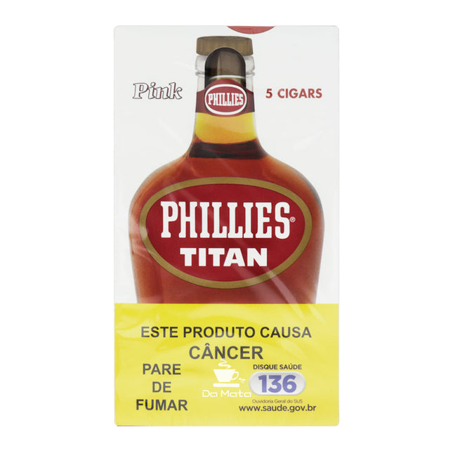 Caixa de Charuto Titan Phillies Cognac 5 un.